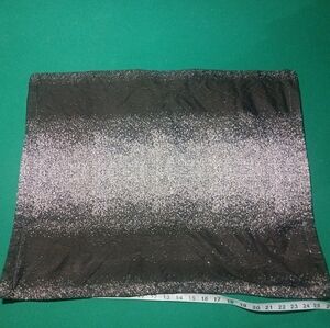 (2) Sparkly Black and Silver Pillowcases / Shams 21×26 Glittery